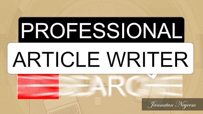 write a quality article
