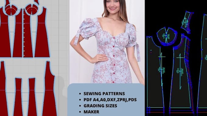 make a sewing pattern and gradding for your projects
