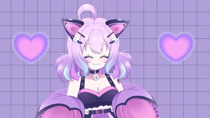 design and rig pro live 2d model 2d vtuber model furry vtuber, nsfw vtuber model