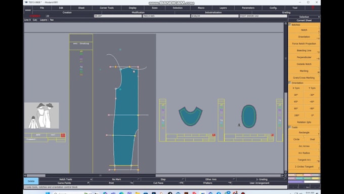 develop the grading of your pattern multiple sizes