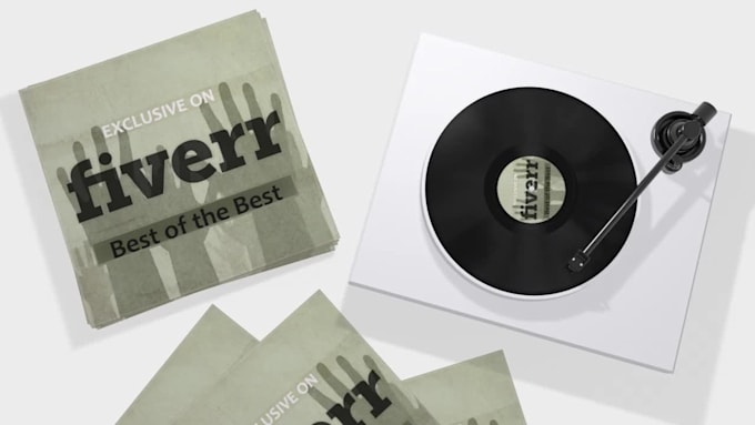 create vinyl record loop video