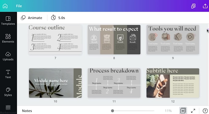 design course presentation for coaches webinar slide deck