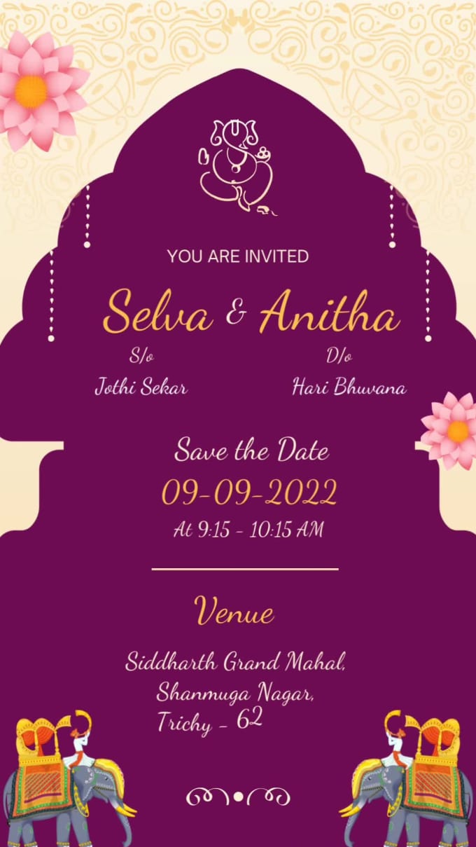 Design your wedding invitation with my innovation by Abdul_ismail | Fiverr