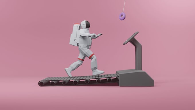 create low poly 3d character animations