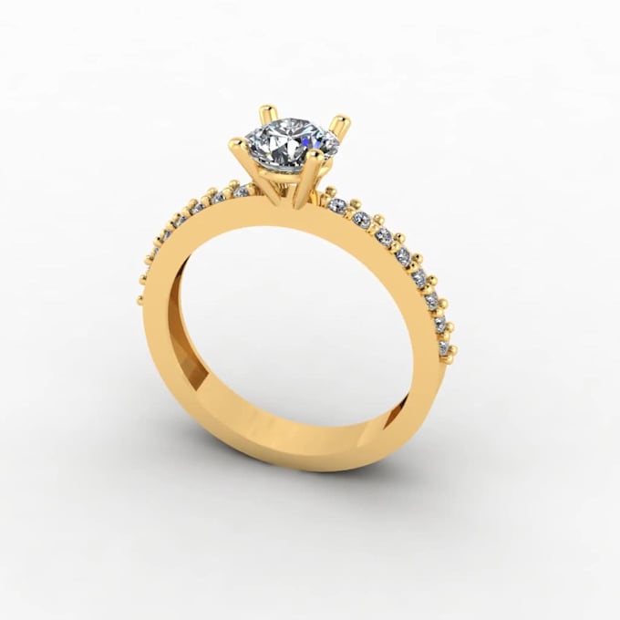 create custom 3d cad jewelry design for printing and realistic rendering