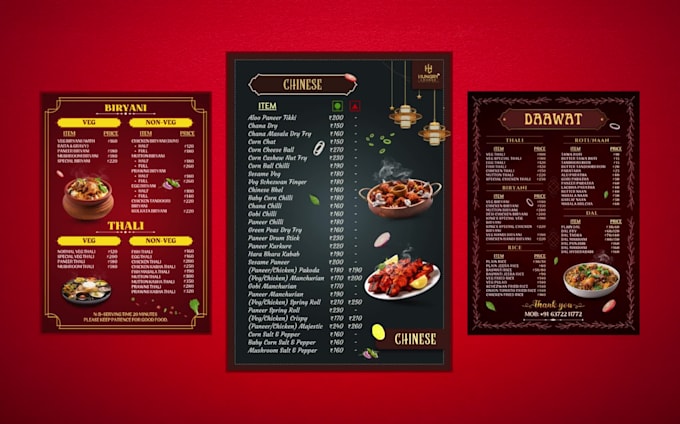 design a modern a4 multi page menu booklet for restaurants