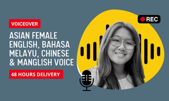 record professional asian female voice over in english