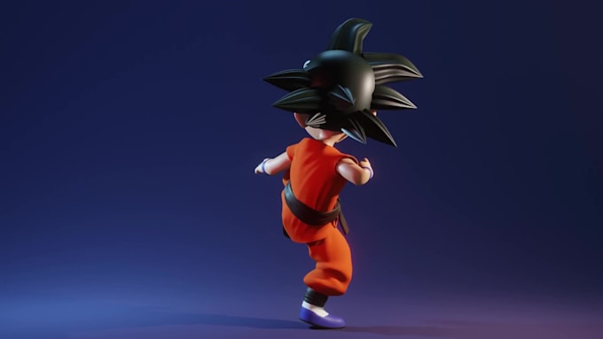 create a 3d character modeling for animation