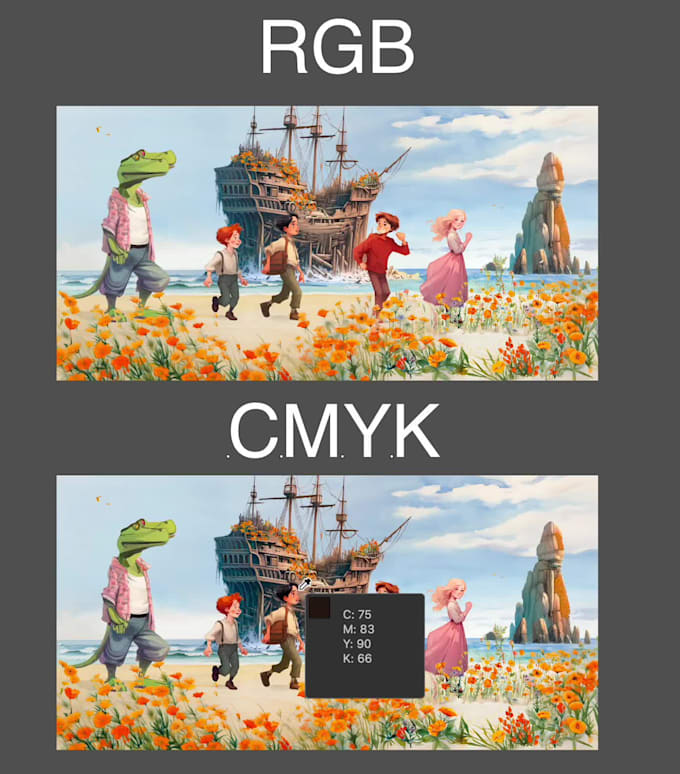 convert rgb image to cmyk within 1 hour