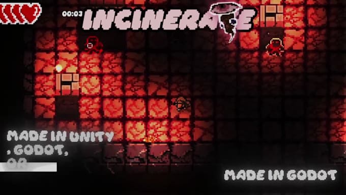 create a custom 2d game in unity or godot