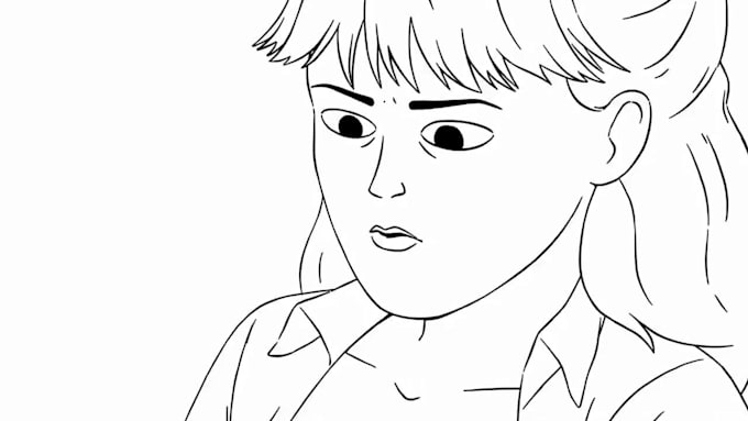 create 2d line art, 2d traditional animation, frame by frame, line art animation