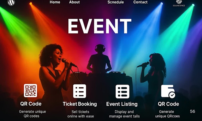 do event website ticket, qr code, event listing, party rental, event management