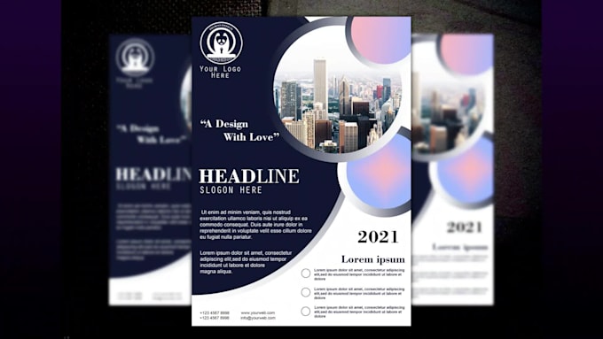 creat a simple and unique business flyer design
