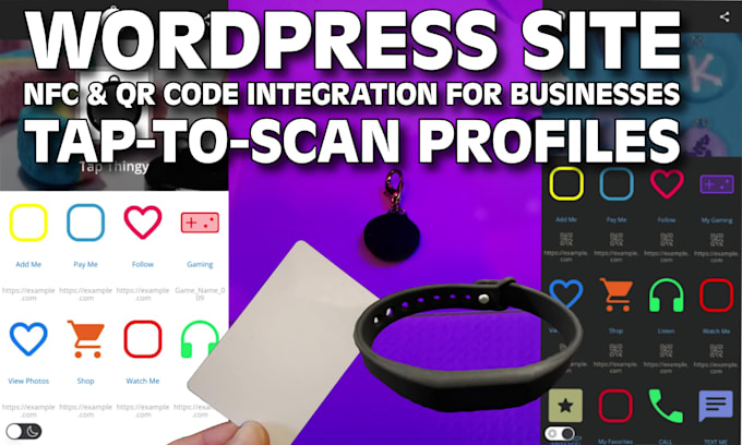 create an expert wordpress site with nfc and qr code integration for businesses