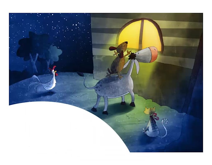 create complex children book illustrations