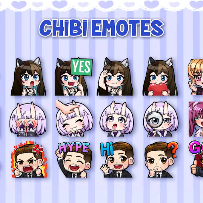 create cute chibi sticker emoticon