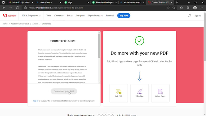 convert pdf file to word, excel, powerpoint