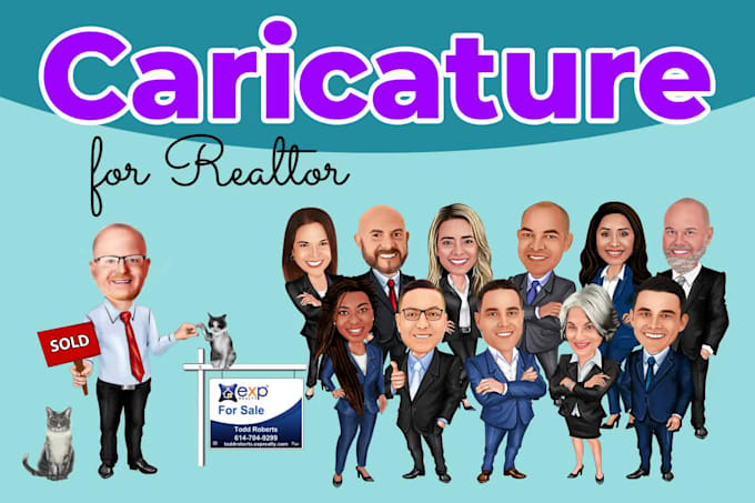 draw real estate caricature from photo