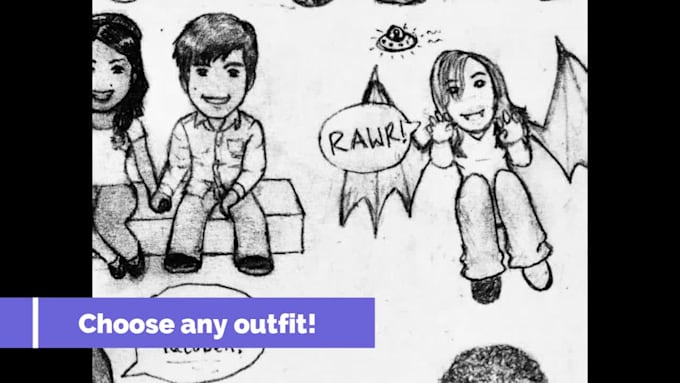Hand draw a chibi version of a person by Juliev93 | Fiverr