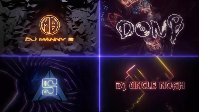 animate your logo in a vj loop background