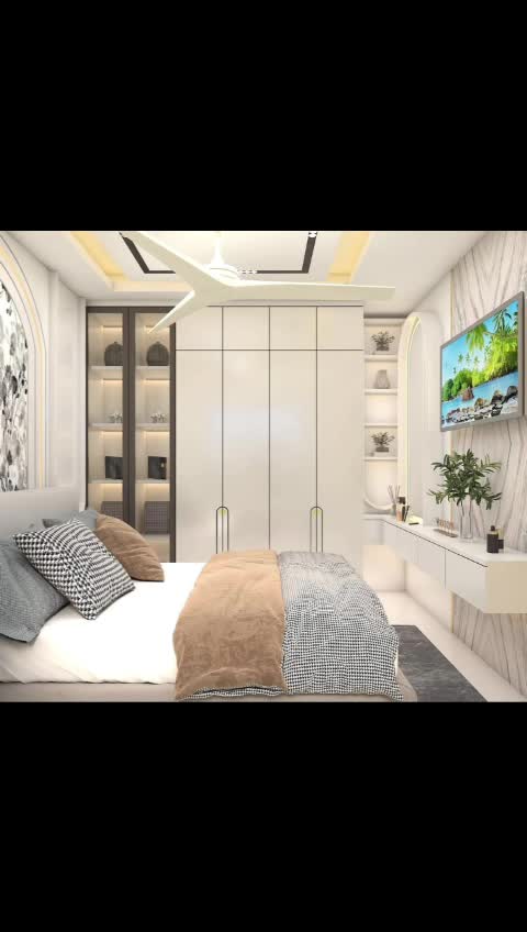 design and render 3d interior apartment bedroom