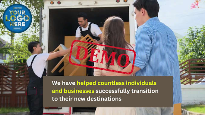 customize this premium video for moving company