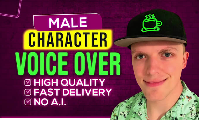 record male character voice over for your project