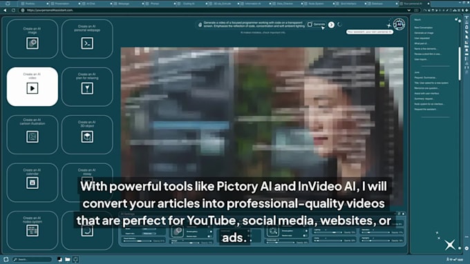 convert your articles into videos using pictory and invideo