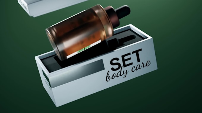 create a realistic 3d product animation