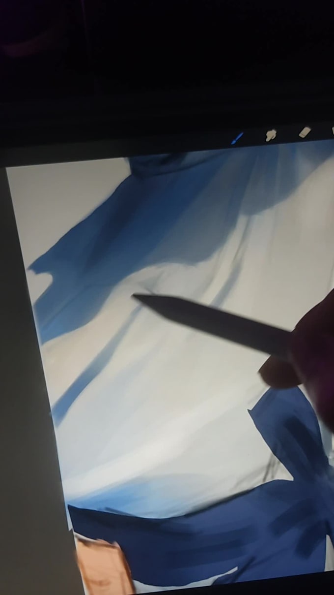 create a stylized digital portrait painting from an image