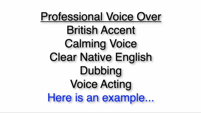 Record A Voice Over In My British Accent By Wolfhowler Fiverr