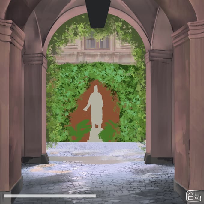 turn your photo landscape in hand painting digital art