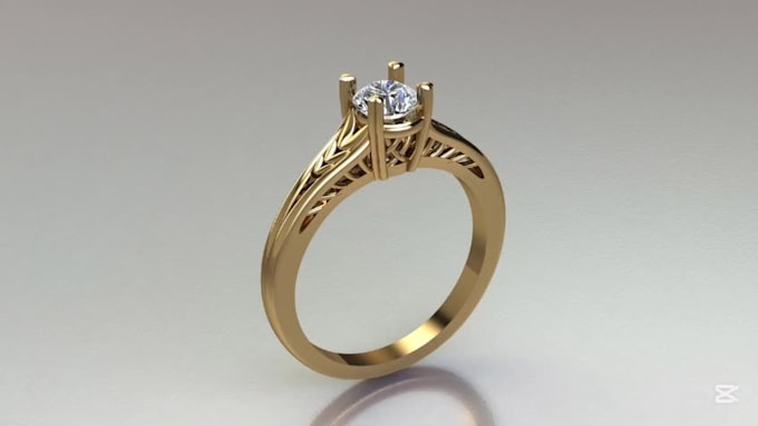 design 3d fashion rings and render it