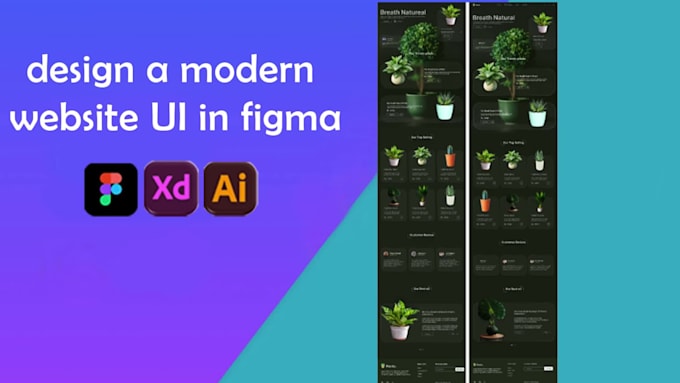 design a modern website UI in figma