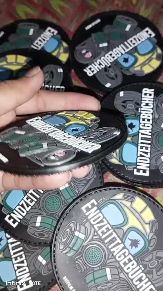 make custom design pvc patches and shipped to your door step