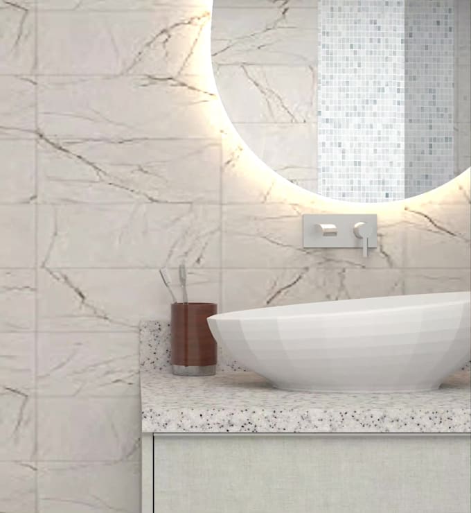 design a luxury 3d bathroom and realistic rendering