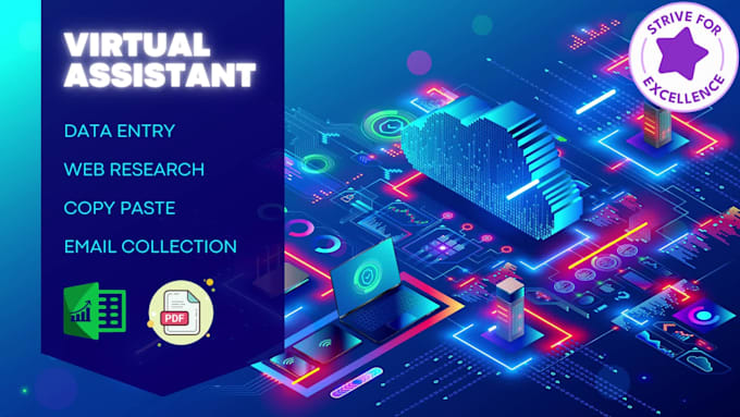 do any virtual assistant, data entry and web research job