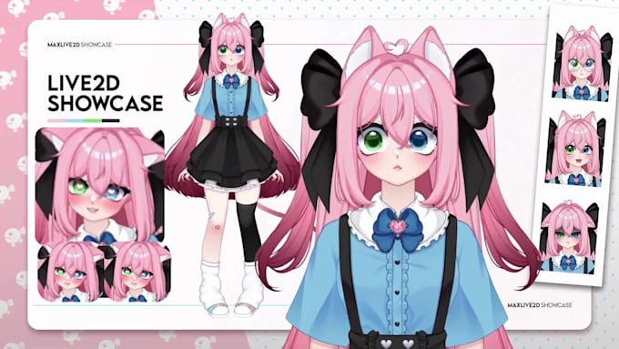 draw and rig 2d vtuber model live2d vtuber model 2d vtuber rigging vtuber