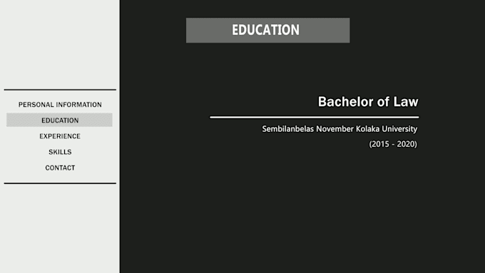make your interesting CV resume portfolio and text animation video