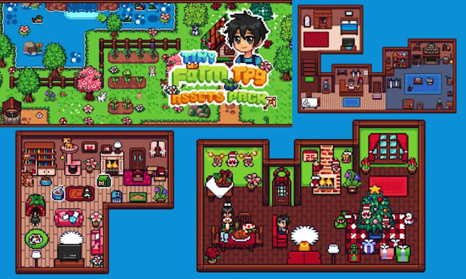 Design top down rpg pixel art tiles pokemon pixel tileset art game ...