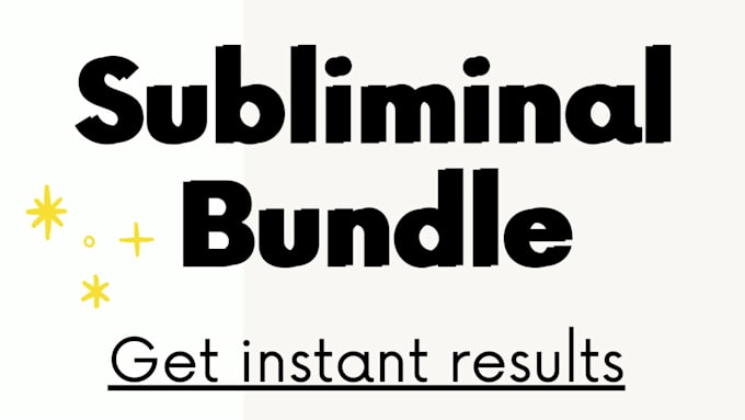 create advance subliminal bundle within 24 hours