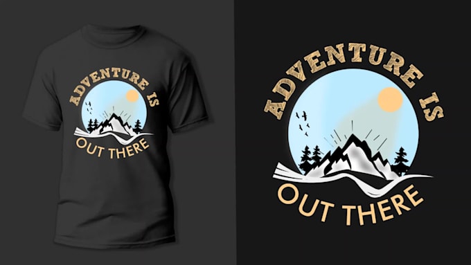 do custom adventure camping t shirt design