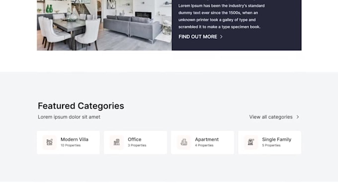 design renting landing page and website UI UX