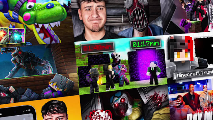 make you a youtube thumbnail for gaming,anime,vlogs and more