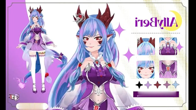 design male female live2d vtuber rigging amine nsfw vriod 3d vtuber model