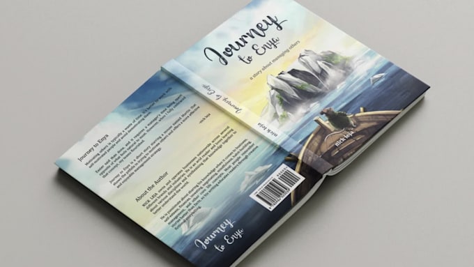 design book cover with illustration in semi realistic style