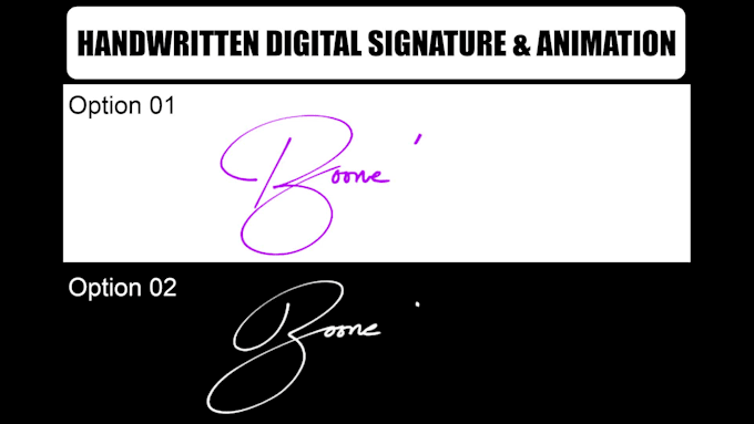 design a handwritten signature logo and animation