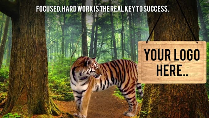 do your logo animation with tiger, custom animation