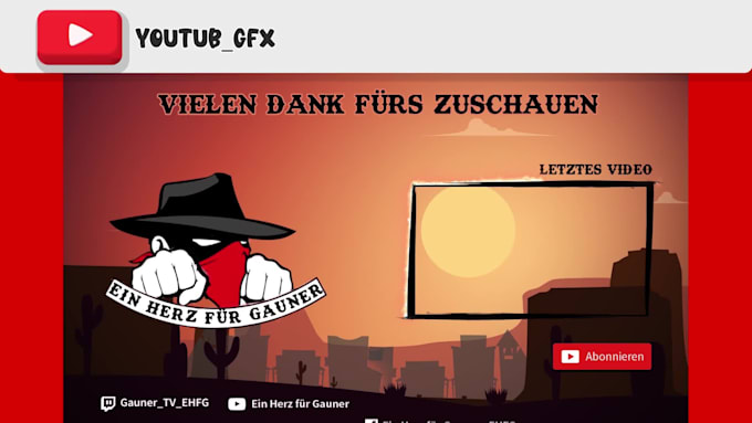 create animated for kick, twitch, youtube outro or ending screen