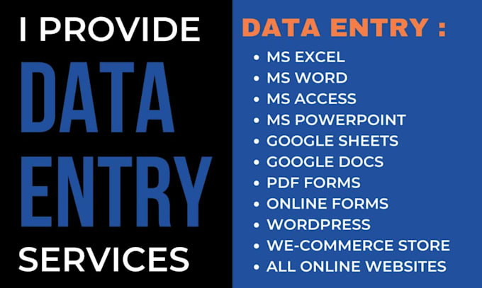 provide data entry services